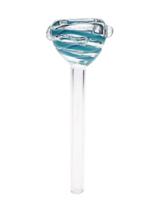 Steam Light Blue & White Glass Tunnel Bowl