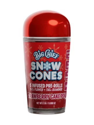 Strawberry Cake Pop Big Chief Snow Cones Infused Pre-Rolls THCa Flower+THC-A Diamonds 2.5G