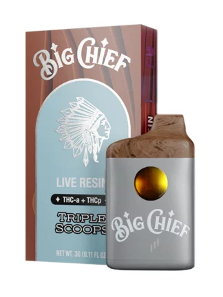Triple Scoops Big Chief Live Resin THC-A+THC-P Disposable Vape 3G