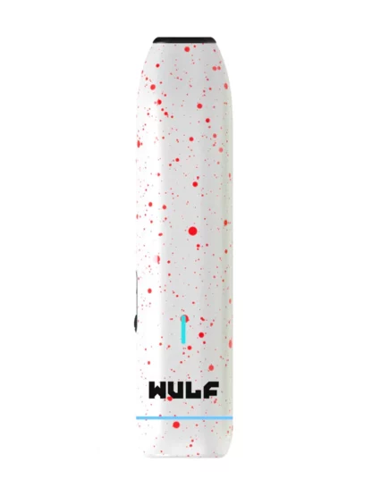 Wulf Mods LX Slim Portable Dry Herb Vaporizer White red Spatter