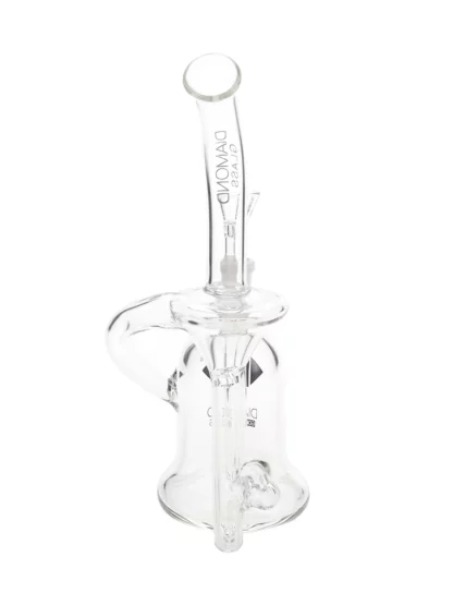 8 Recycler Water Pipe by Diamond Glass Side 2
