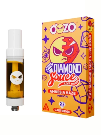 Amnesia Haze Dozo Diamond Sauce Live Rosin Cartridge 2.2G