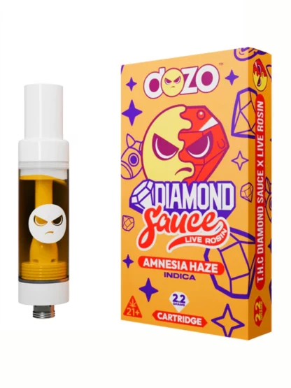 Amnesia Haze Dozo Diamond Sauce Live Rosin Cartridge 2.2G