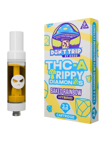Baked Rainbow Don't Trip by Dozo THC-A Trippy Diamonds Cartridge 2.2G