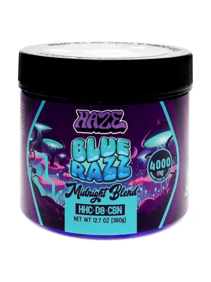 Blue Razz Haze Midnight Blend Gummies 4000mg