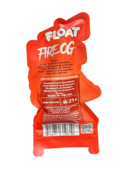 Fire OG Float THCA Prerolls 2ct 1.5G Back