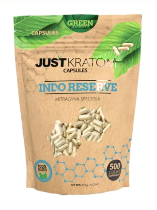 Green Indo Reserve Just Kratom Mitragyna Speciosa Capsules 500ct