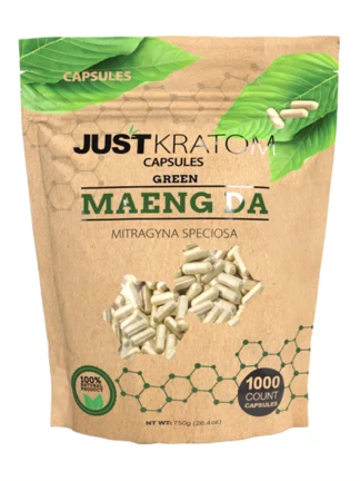 Green Maeng Da Just Kratom Mitragyna Speciosa Capsules 1000ct
