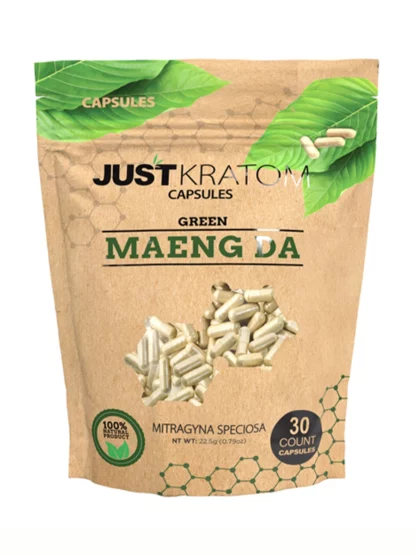 Green Maeng Da Just Kratom Mitragyna Speciosa Capsules 30ct