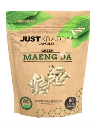 Green Maeng Da Just Kratom Mitragyna Speciosa Capsules 80ct