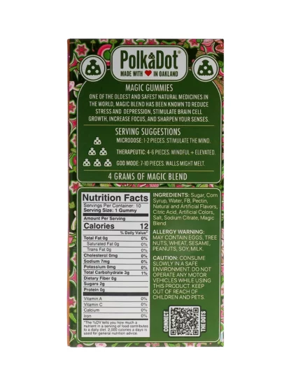 Guava Cream PolkaDot Belgian Magic Blend Gummies 4G Back
