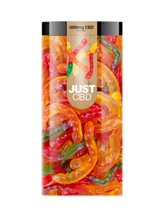"Enjoy the benefits of CBD with our Just CBD Hemp Infused Worms Gummies 3000mg. Elevate your edible journey with premium quality. Order now from our online headshop, Olofly!"