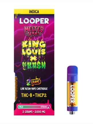King Louis X OG Kush Looper Melted Series THC-B+THCP2 Live Resin Vape Cartridge 2G