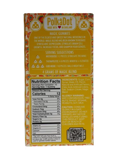 Limoncello Spritz PolkaDot Belgian Magic Blend Gummies 4G Back