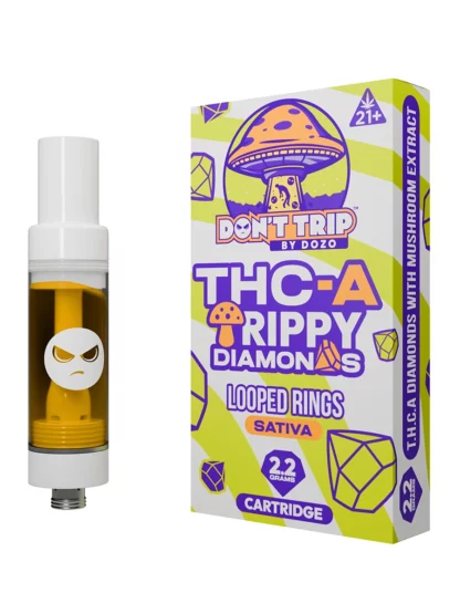 Looped Rings Don't Trip by Dozo THC-A Trippy Diamonds Cartridge 2.2G