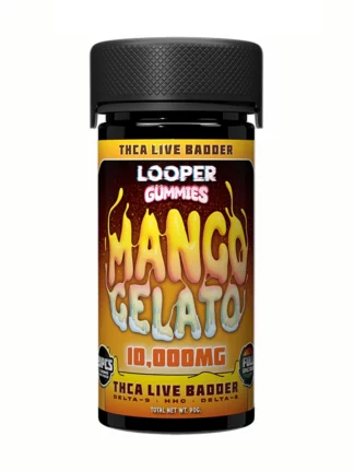 Mango Gelato Looper THCA Live Badder Delta-8+HHC+Delta-9 Gummies 10 000mg