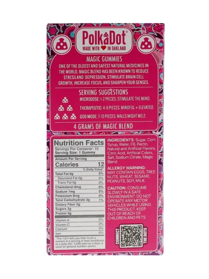 Pink Star PolkaDot Belgian Magic Blend Gummies 4G Back
