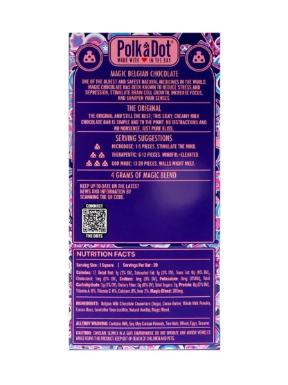 PolkaDot Magic Mushroom Belgian Milk Chocolate 200mg Magic Per Piece Bak