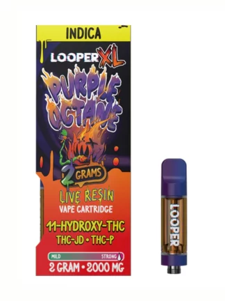 Purple Octane Looper XL 11-Hydroxy-THC+ THC-JD+THC-P Live Resin Disposable Vape 2G