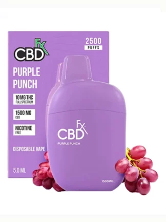 Purple Punch CBDFx CBD + 10mg THC Vape Pen 1500mg