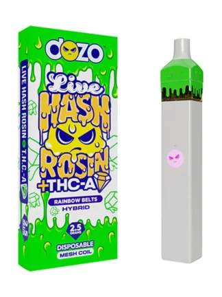 Rainbow Belts Dozo Live Hash Rosin + THC-A Diamond Disposable 2.5G
