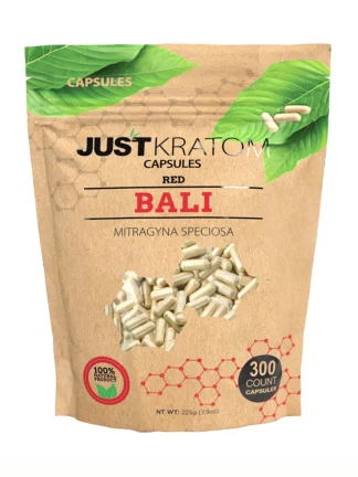 Red Bali Just Kratom Mitragyna Speciosa Capsules 300ct