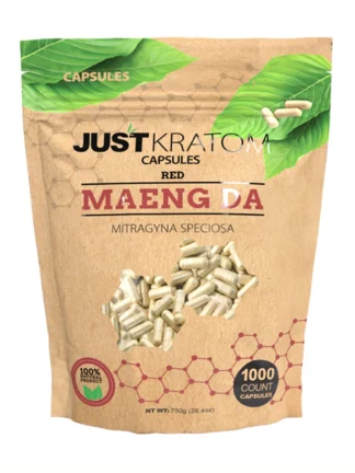 Red Maeng Da Just Kratom Mitragyna Speciosa Capsules 1000ct