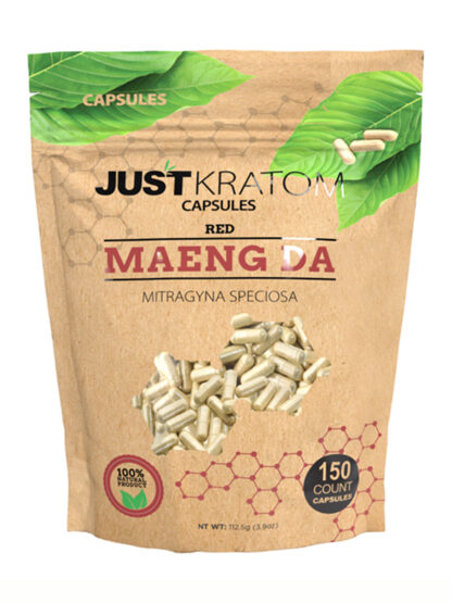 Red Maeng Da Just Kratom Mitragyna Speciosa Capsules 150ct