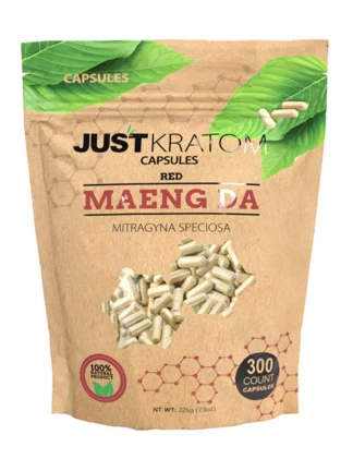 Red Maeng Da Just Kratom Mitragyna Speciosa Capsules 300ct