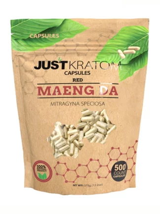 Red Maeng Da Just Kratom Mitragyna Speciosa Capsules 500ct