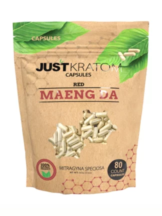 Red Maeng Da Just Kratom Mitragyna Speciosa Capsules 80ct