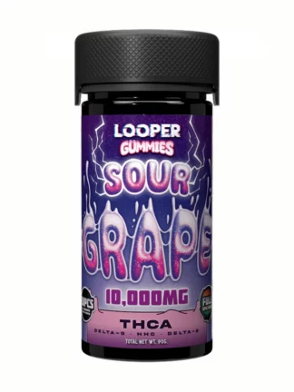 Sour Grape Looper THCA+Delta-8+HHC+Delta-9 Gummies 10 000mg
