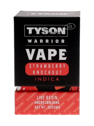 Strawberry Knockout Tyson 2.0 Warrior Live Resin Disposable 3G