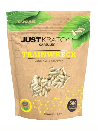Trainwreck Just Kratom Mitragyna Speciosa Capsules 500ct