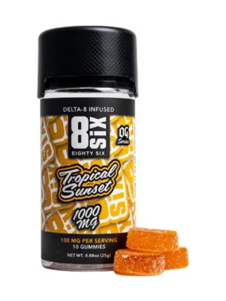 Tropical Sunset 8SIX Delta 8 Gummies 1000MG