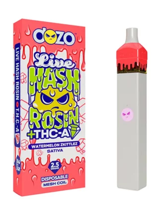 Watermelon Zkittlez Dozo Live Hash Rosin + THC-A Diamond Disposable 2.5GWatermelon Zkittlez Dozo Live Hash Rosin + THC-A Diamond Disposable 2.5G