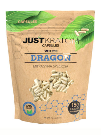 White Dragon Just Kratom Mitragyna Speciosa Capsules 150ct
