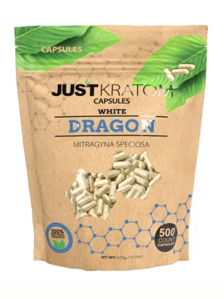White Dragon Just Kratom Mitragyna Speciosa Capsules 500ct