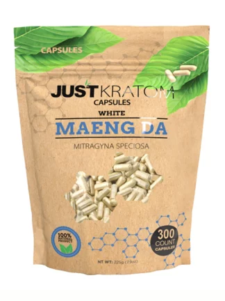 White Maeng Da Just Kratom Mitragyna Speciosa Capsules 300ct