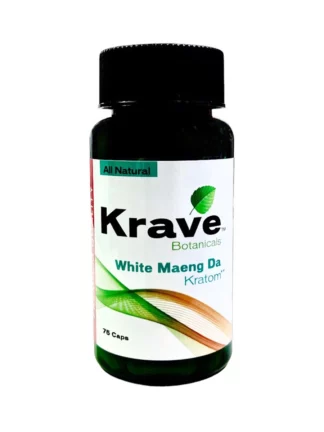 White Maeng Da Krave Botanicals Kratom Capsules 75ct