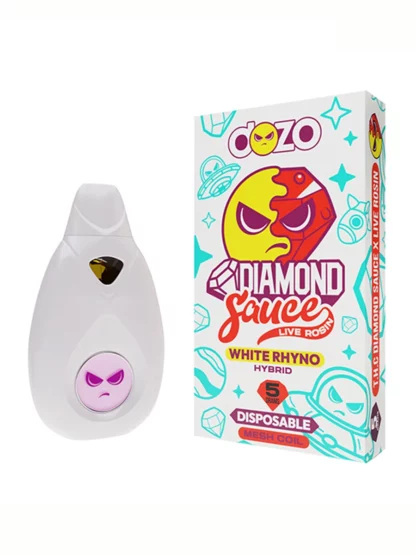 White Rhyno Dozo Diamond Sauce Live Rosin Disposable 5G