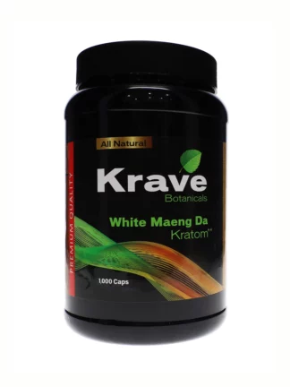 White Maeng Da Krave Botanicals Kratom Capsules 1000ct