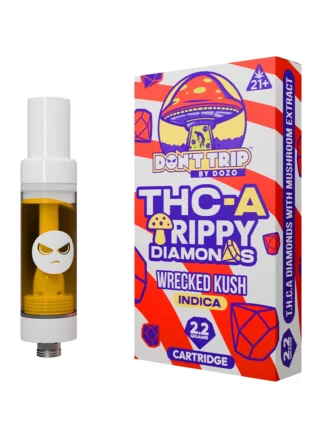 Wrecked Kush Don't Trip by Dozo THC-A Trippy Diamonds Cartridge 2.2G