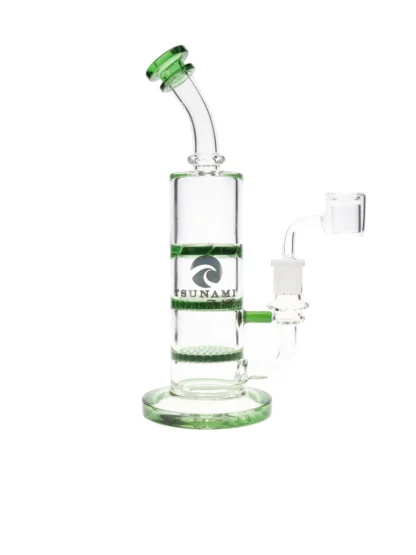8" Tsunami Concentrate Rig Double Honey Comb Water Pipe