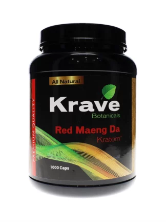 Red Maeng Da Krave Botanicals Kratom Capsules 1000ct