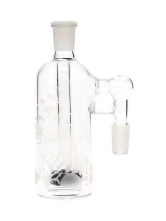 5 90 Degree Black Ash Catcher With Sand Blasted Design