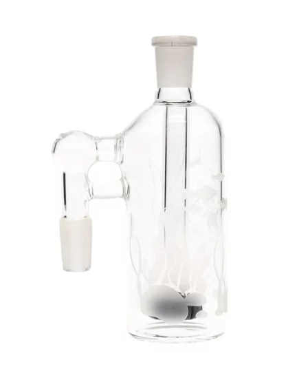 5 90 Degree Black Ash Catcher With Sand Blasted Design Black