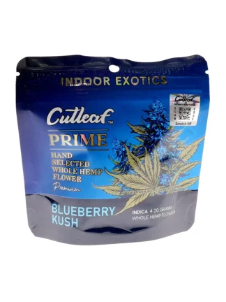 Blueberry Kush Cutleaf Prime Indoor Exotics Whole Hemp 4.20G