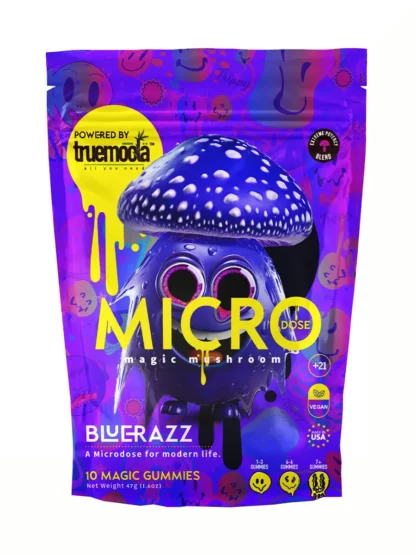 Blue Razz Truemoola Micro Magic Mushroom Gummies 10ctBlue Razz Truemoola Micro Magic Mushroom Gummies 10ct