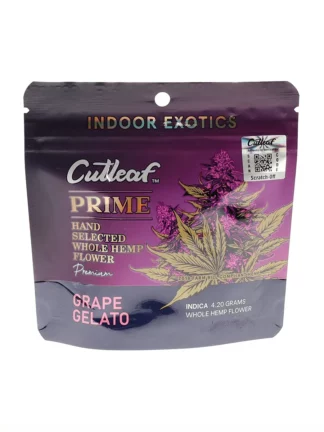 Grape Gelato Cutleaf Prime Indoor Exotics Whole Hemp 4.20G
